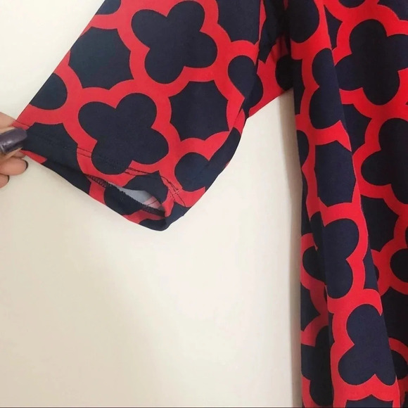 Flirty Pink | Red & Navy Print Tunic - Picture 3 of 5